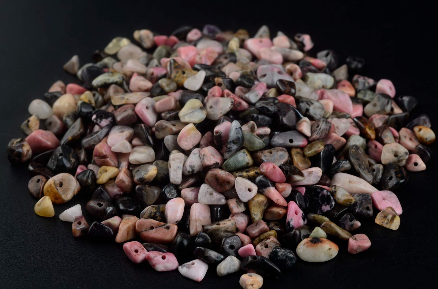 Chip Stone Beads Turquoise 5-8mm About 400 Pieces Irregular Gemstones Healing Crystal Loose Rocks Bead Hole Drilled DIY for Bracelet Jewelry Making Crafting (5-8mm, Turquoise)