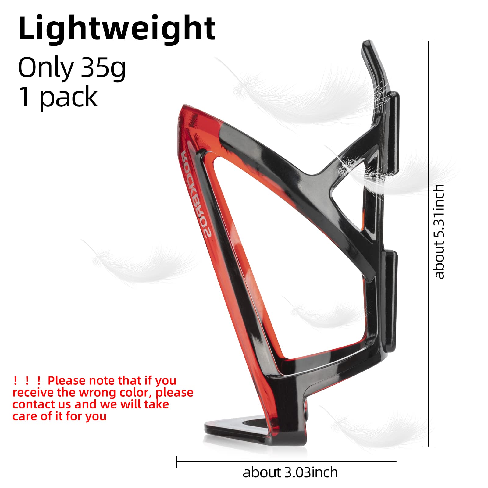 ROCKBROS Bike Water Bottle Holder Ultra-Light Bicycle Bottle Cages with Screws Tool, Universal Bike Cup Holder Rack for Road MTB Bikes…
