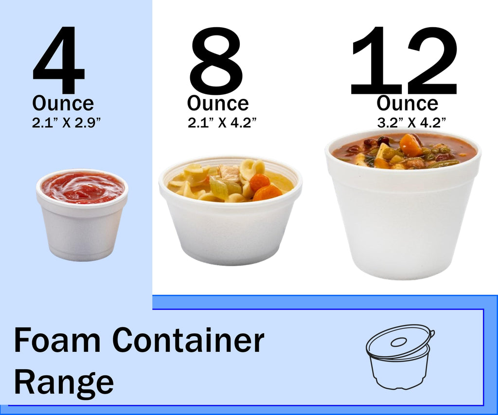 Mr Miracle Foam Bowl with Lid for Hot and Cold Foods – 4 Ounce Disposable Soup Container with Vented Lid, Great for Ice Cream, Yogurt, Soup, Takeout [50 pack]