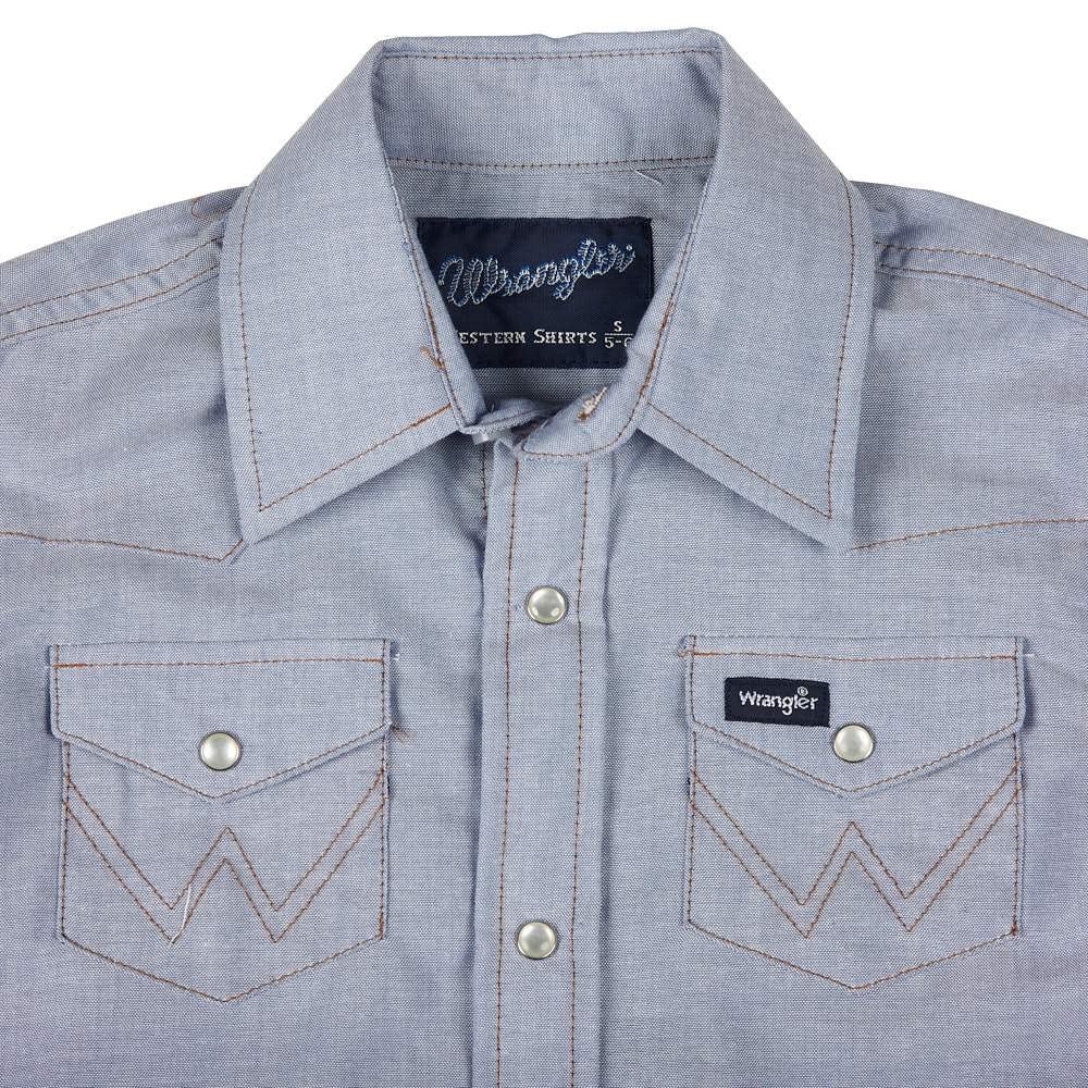 Wrangler Boy's Long Sleeve White Snap Shirt