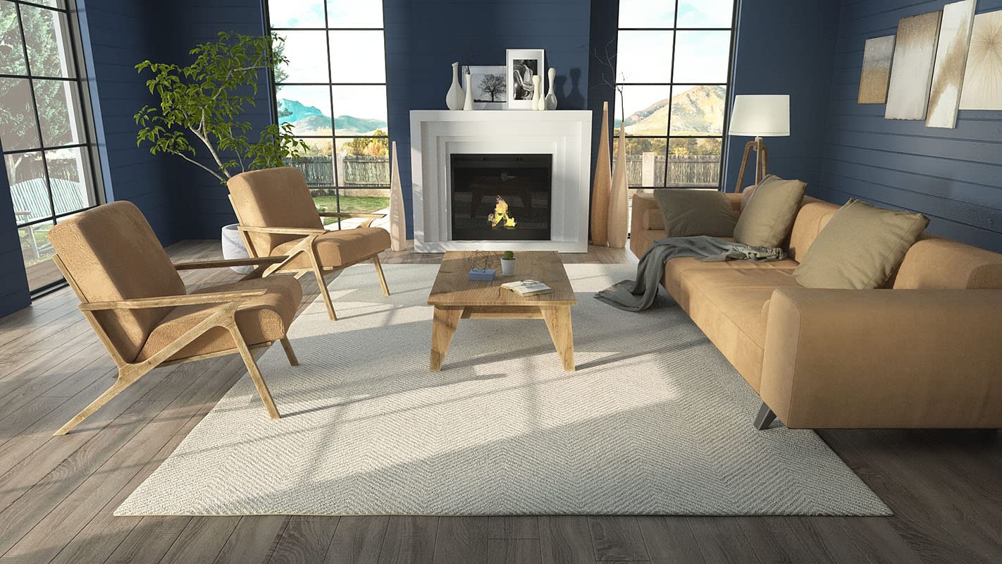 Momeni Charles Wool Hand Tufted Contemporary Indoor Area Rug, Blue, 2' X 3'