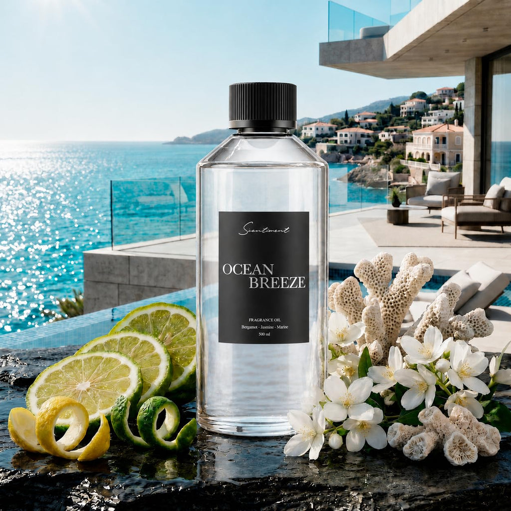Scentiment French Hotel Diffuser Oil - Premium Hotel Scent with Notes of Clove, Patchouli & Sandalwood Home Scent, Aromatherapy Fragrance Oil Diffuser Refill - 0.68 fl oz (20 mL)