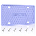 QiqaMole 2 Pack License Plate Frame Include 1 Silicone License Plate Frame and 1 Crystal License Plate Cover with Rhinestone Crystal Diamond Screw Set Car Bling License Plate Frame (Black + AB Color)