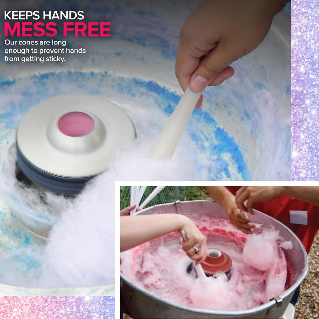 Plain Cotton Candy Cones - Package of 1,000