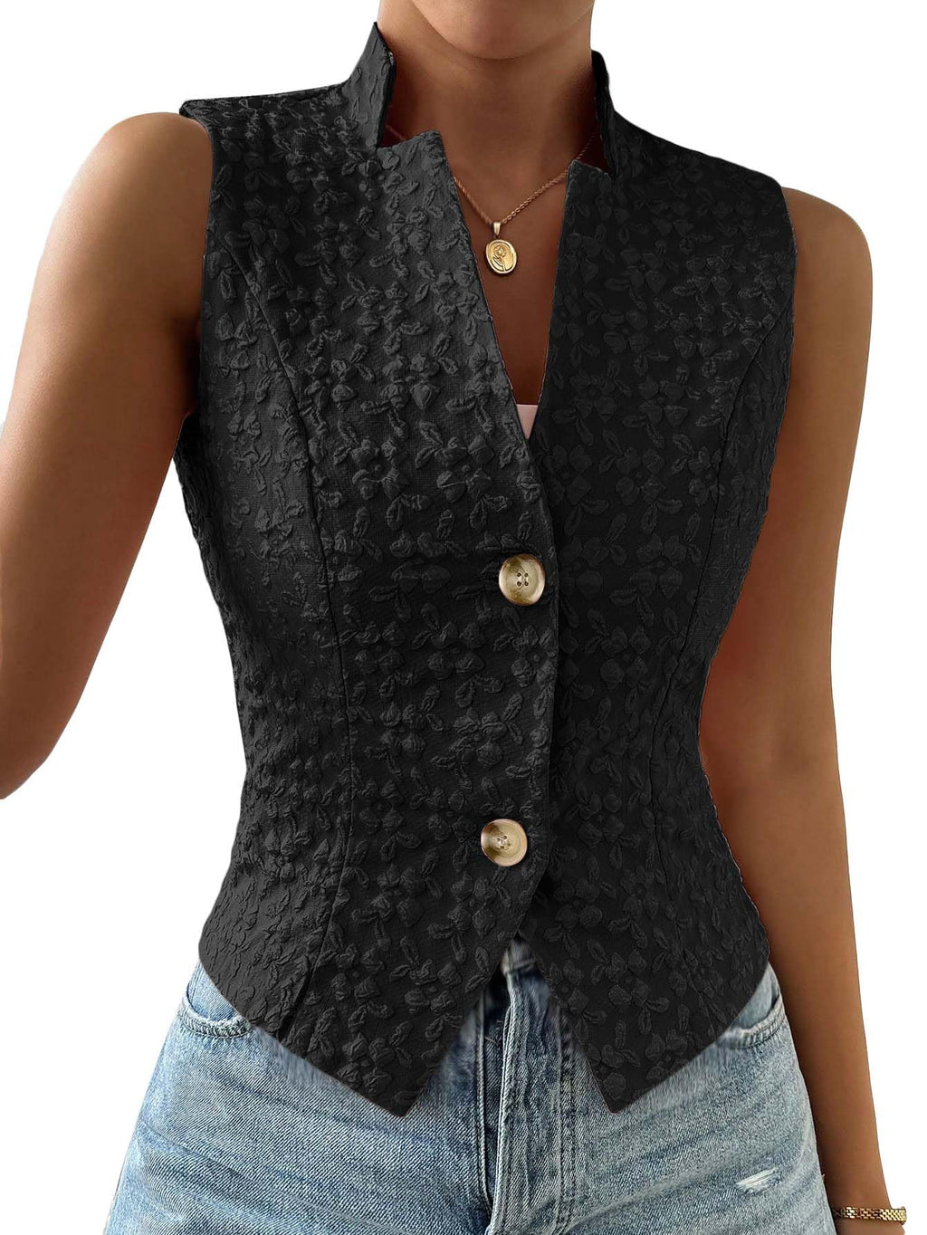 Mina Self Women's 2026 Summer Lightweight Knit Vest Top - Breathable Stretchy Floral Trendy Casual Work Office Slim Waistcoat