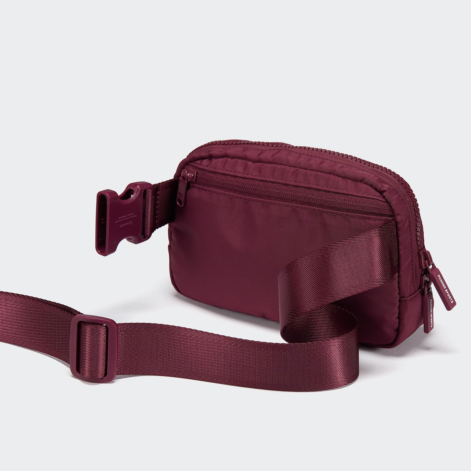 Pander Two Way Zipper Fanny Pack Nylon Everywhere Belt Bag for Women, Water Repellent Waist Packs, Crossbody Bags with Adjustable Strap (Black).