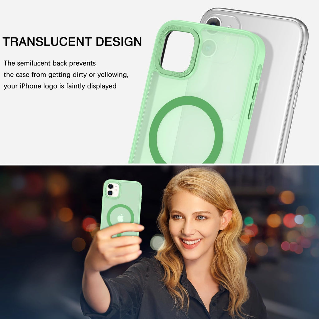 BENTOBEN for iPhone 11 Phone Case, Phone case for iPhone 11 Magnetic Case [Compatible with Mag Safe] Translucent Matte Slim Shockproof Anti-Fingerprint Protective Cover for iPhone 11 6.1’’ Black