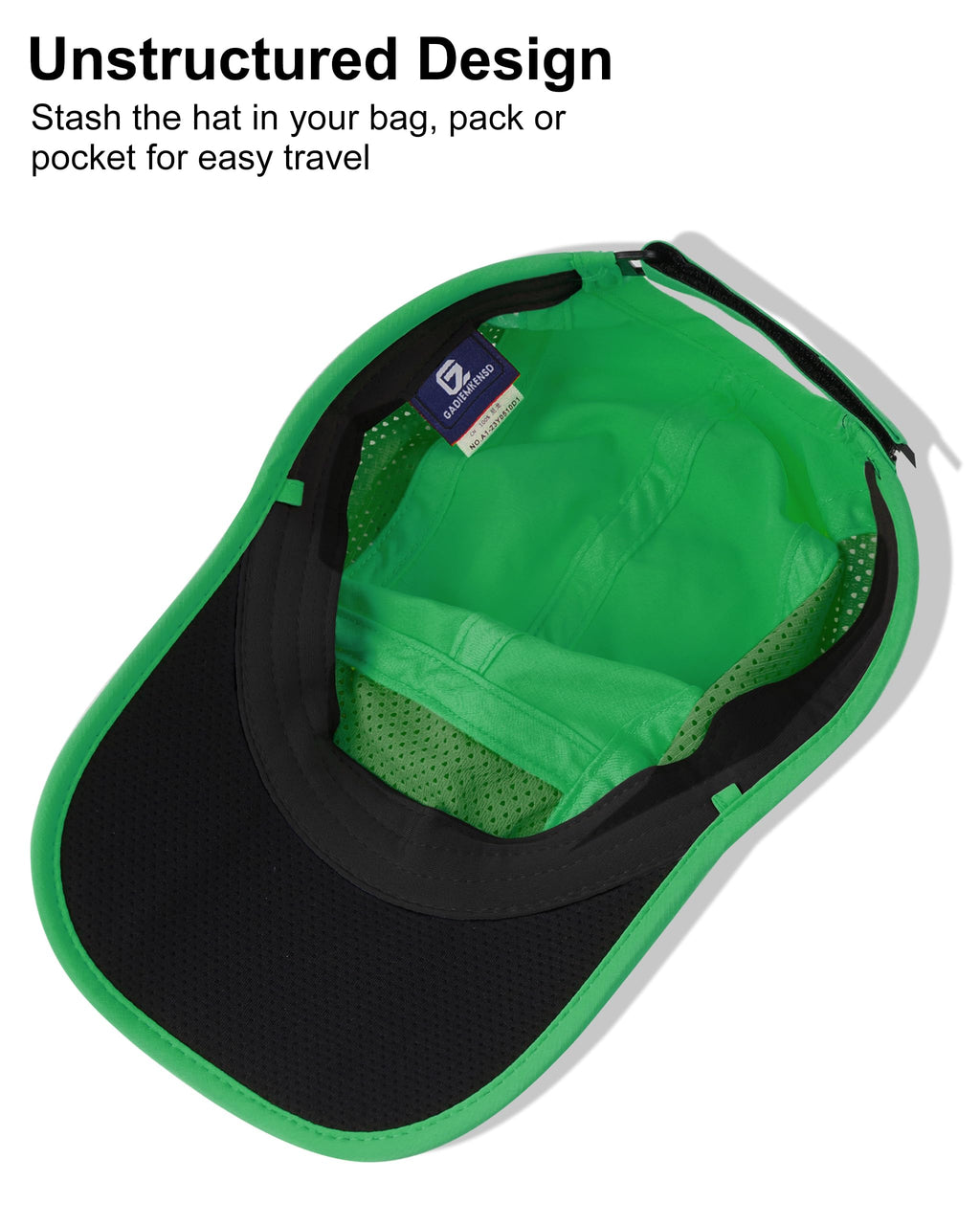 GADIEMKENSD Mens Folding Outdoor Hat Long Brim UPF 50+ Sun Protection
