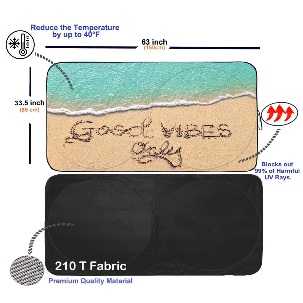 Gven Windshield Sun Shade for Car Front Window Cover Sunshades Visor Automotive Sun Shield for Full-Size Sedan & SUV, Mid-Size SUV, Sports Cars Mid-Size Pickup Truck Car Accessories(Abstract, L)