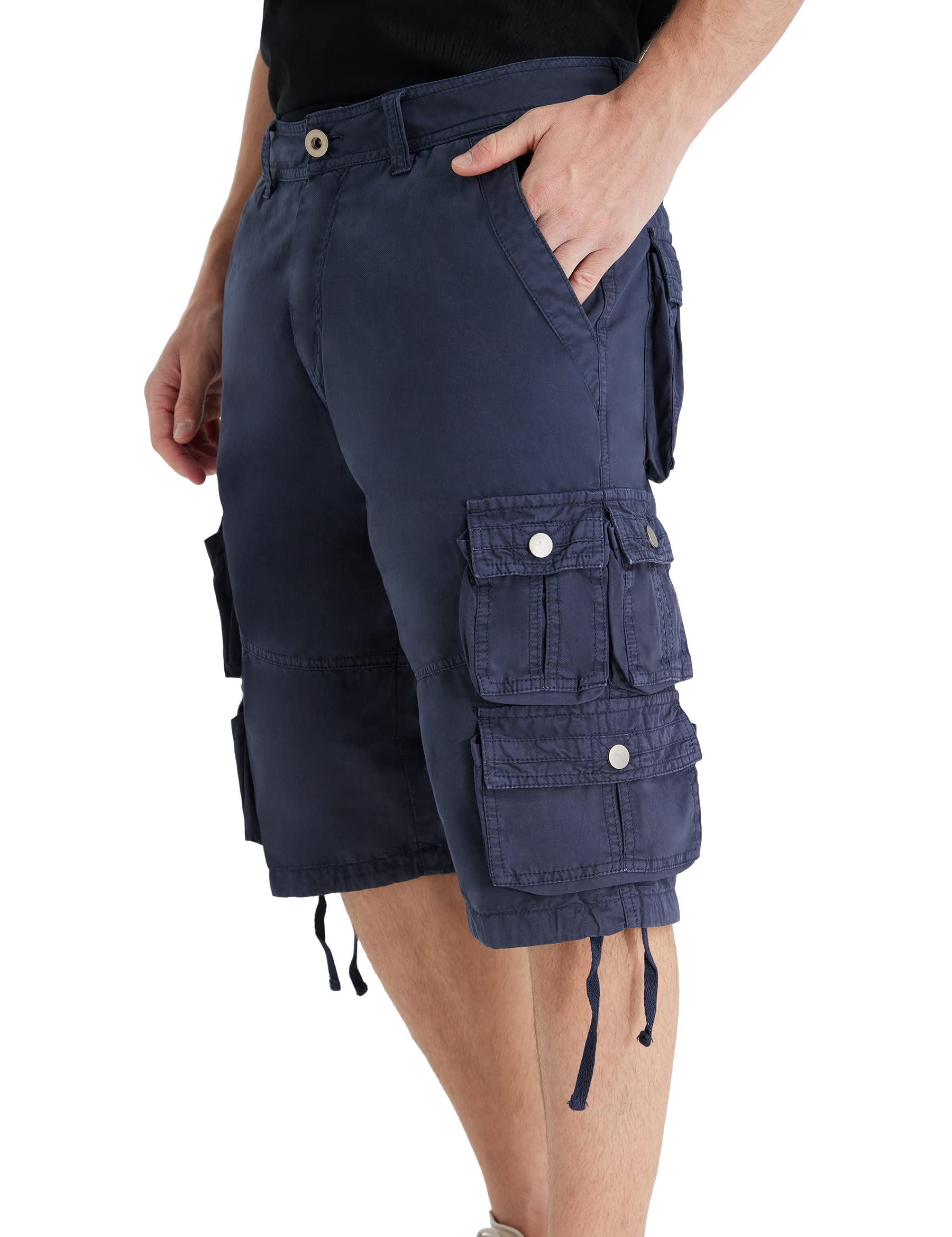 YGREYG Mens Cargo Shorts Long Capri Below The Knee Shorts 3/4 Relaxed Fit Long Shorts with Pockets