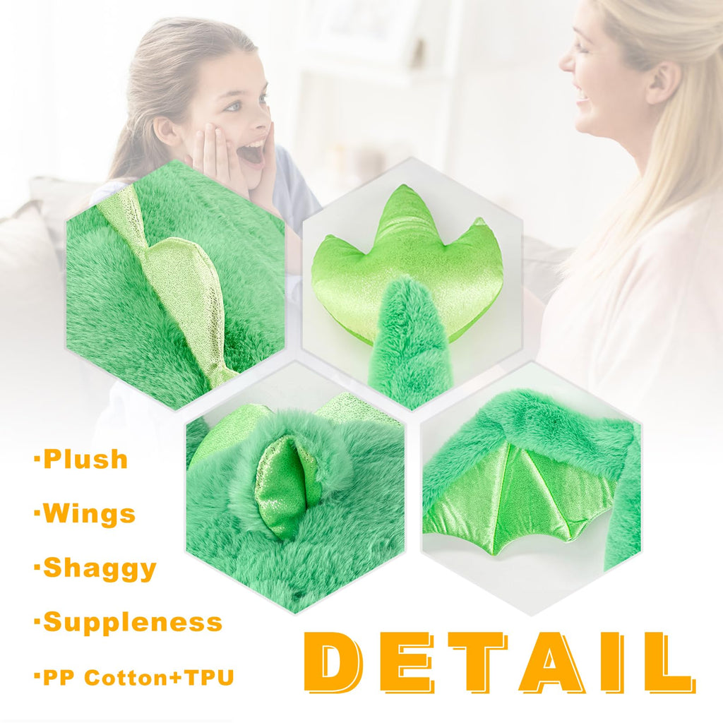 YOUBLEK 27.5 in 2Lb Weighted Stuffed Animals,Cute Plush Dragon,Weighted Stuff Dinosaur Toy for Kids Adult Gift or Decoration