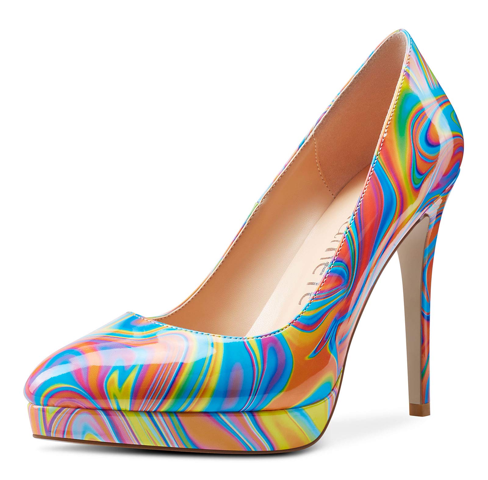 Castamere Womens High Heels Platform Pumps Slip-on Stilettos 12CM Heel Office Dress Shoes