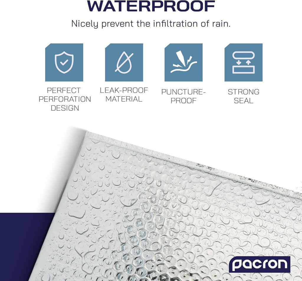 200-Pack Insulated Silver Thermal Bubble Mailers 6 x 7 - Waterproof Metallic Foil Self-Sealing Padded Envelopes for Cold Shipping, Perishables, Food, Cosmetics, Pharmaceuticals