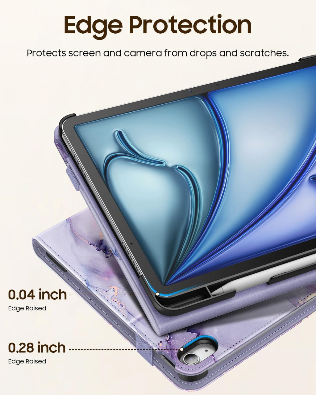 Fintie Case for iPad Air 11-inch M4/M3/M2 (2026/2025/2024), iPad Air 5th/4th Generation (2022/2020) 10.9 Inch, Multi-Angle Viewing Protective Cover with Pencil Holder & Pocket, Black