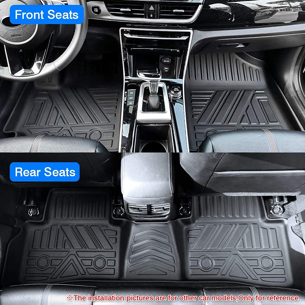 KUST Floor Mats for Tesla Model S Accessories 2012-2024 2025 (Not for Plaid/Long Range) Custom Fit Floor Liners A ll Weather Protection 1st & 2nd Row High Edge Non-Slip