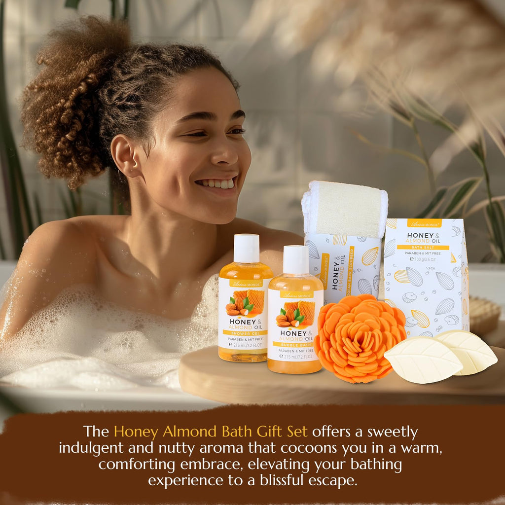 Spa Gift Baskets - Coconut Vanilla Bath Gift Set for Women, Relaxing Spa Kit with Bath Bombs, Body Lotion and Body Scrub, Birthday Gifts for Women, Christmas Spa Gifts for Mom