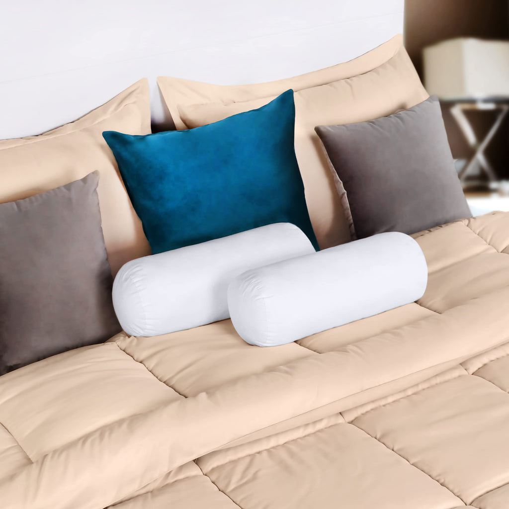 Utopia Bedding Bolster Pillows Insert (Pack of 2, Grey) - 6 x 16 Inches Bed and Couch Pillows - Indoor Decorative Pillows