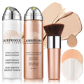Air Brush Makeup Foundation and Makeup Primer for Face,Hydrates and Moisturizes,Buildable Coverage with Anti-aging Formula for Smooth Radiant Skin (01 Natural/Warm Porcelain)