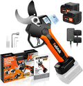 Cordless Electric Pruning Shears 40MM, Kebtek Professional Pruning Shears Battery Powered 21V Brushless Motor 2Pack 2AH Rechargeable Battery-LCD Display Screen (KT940)