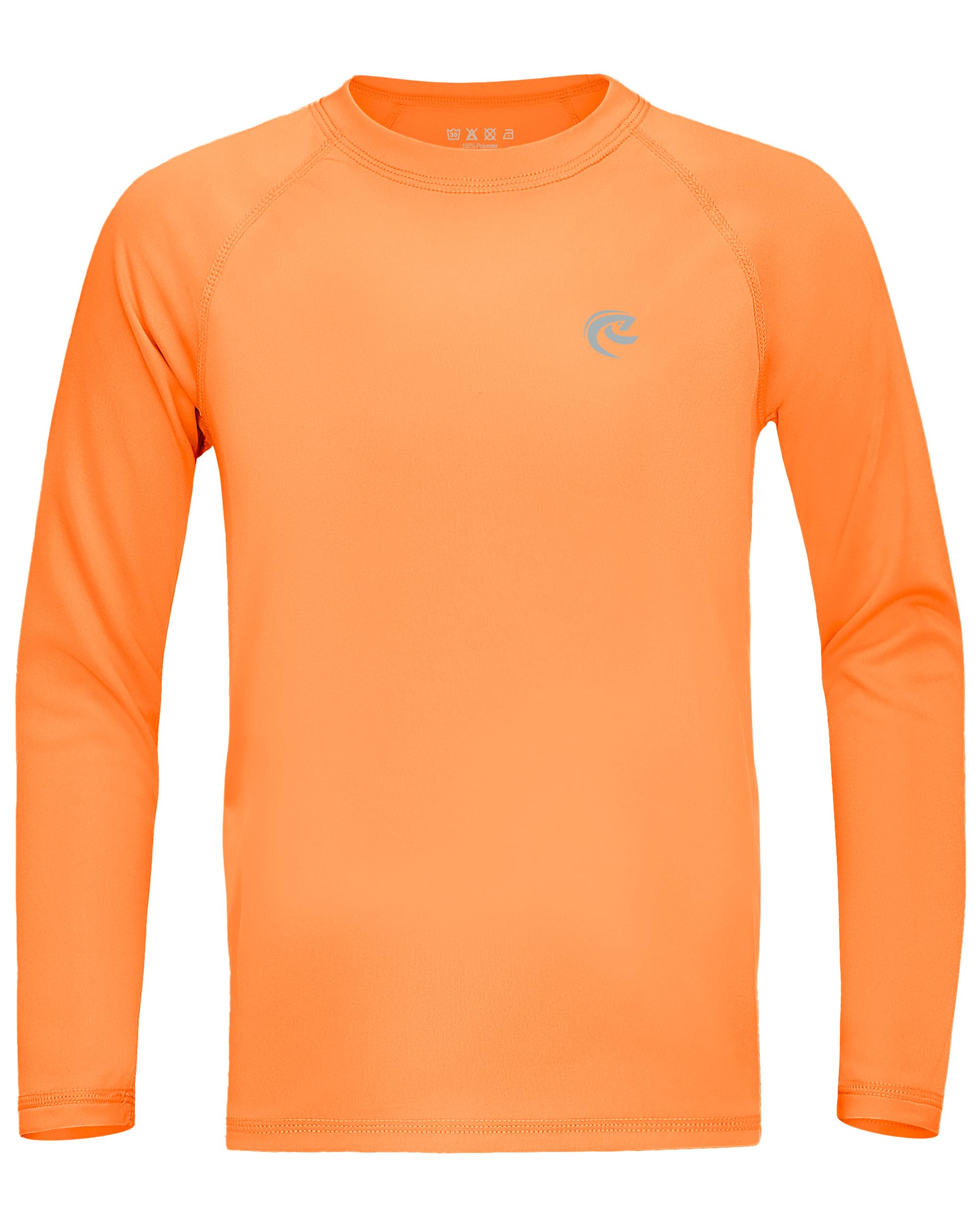 Boys UPF 50+ Swim Shirt Long Sleeve, 1 or 2 Pack UV Sun Protection Rash Guard, Youth Kids SPF Water Shirts for Beach Surf