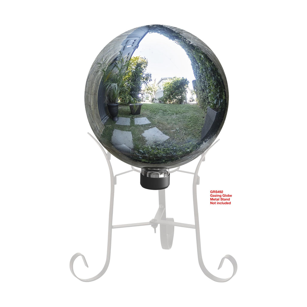Alpine Corporation | 10" Indoor/Outdoor Glass Gazing Globe — Festive Garden & Yard Décor Accent — Blue