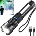 Rechargeable LED Flashlights, 90,000 Lumens Super Bright Flash Light, 7 Modes with COB Work Light, IPX6 Waterproof, Adjustable Tactical Powerful Handheld Flash light for Home,Camping and Emergencies