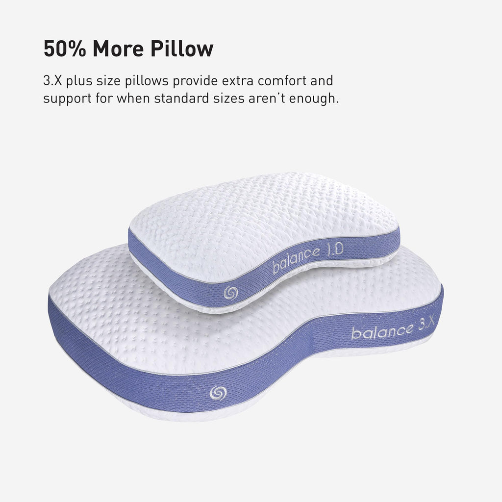 Bedgear Balance 1.0 Performance Pillow, Medium Support Bed Pillow for All Sleep Positions | Boost Blend Fill with Responsive Comfort & Air-X Mesh Ventilation | Washable Hypoallergenic Pillow
