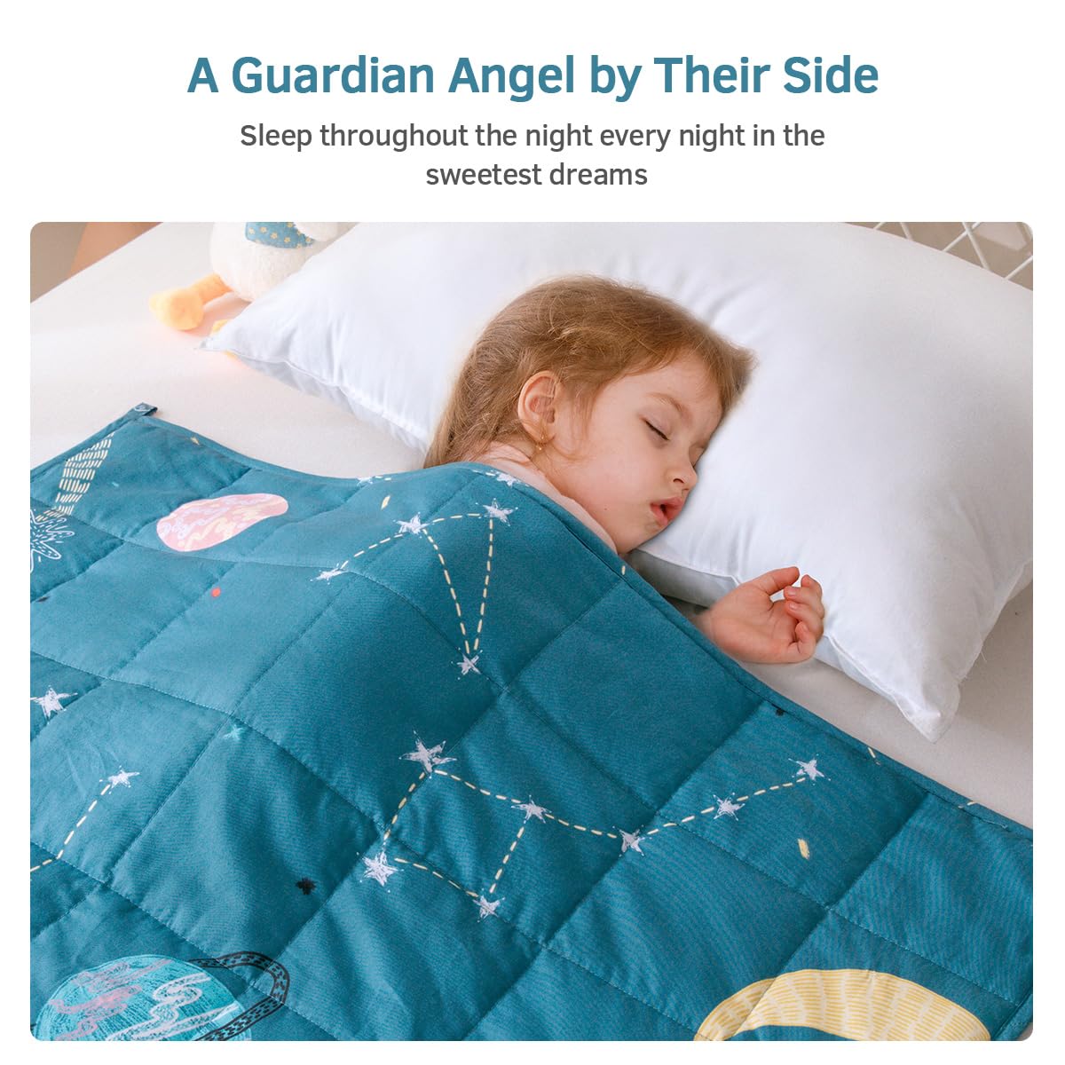 Mr. Sandman Weighted Blanket 3 Pounds Washable, Best for 20-40lb Breathable Cotton Heavy Blanket with Nontoxic Glass Beads - 36" x 48" Cute Cat