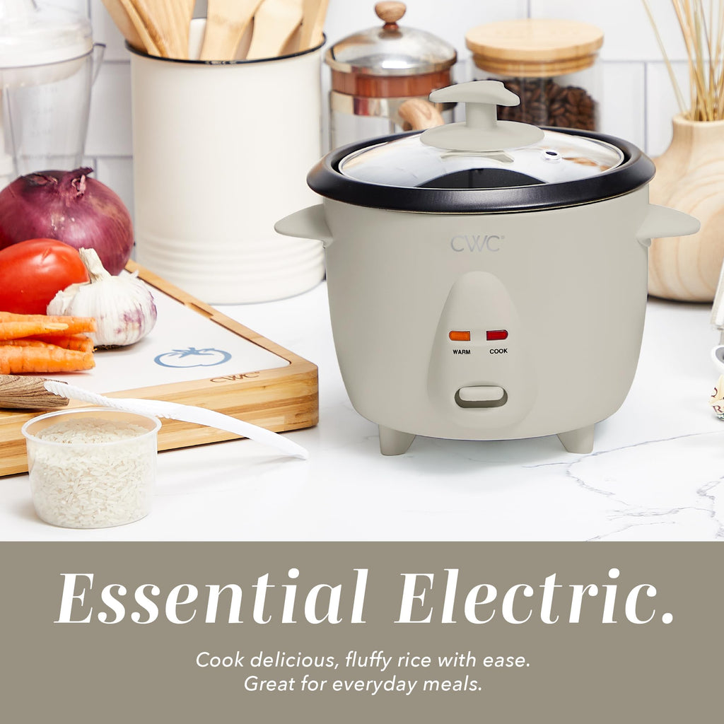 COOK WITH COLOR 6 Cup Rice Cooker 300W - Effortless Cooking and Perfectly, Cooks 3 Cups of Raw Rice for 6 Cups of Cooked Rice, Floral Blue