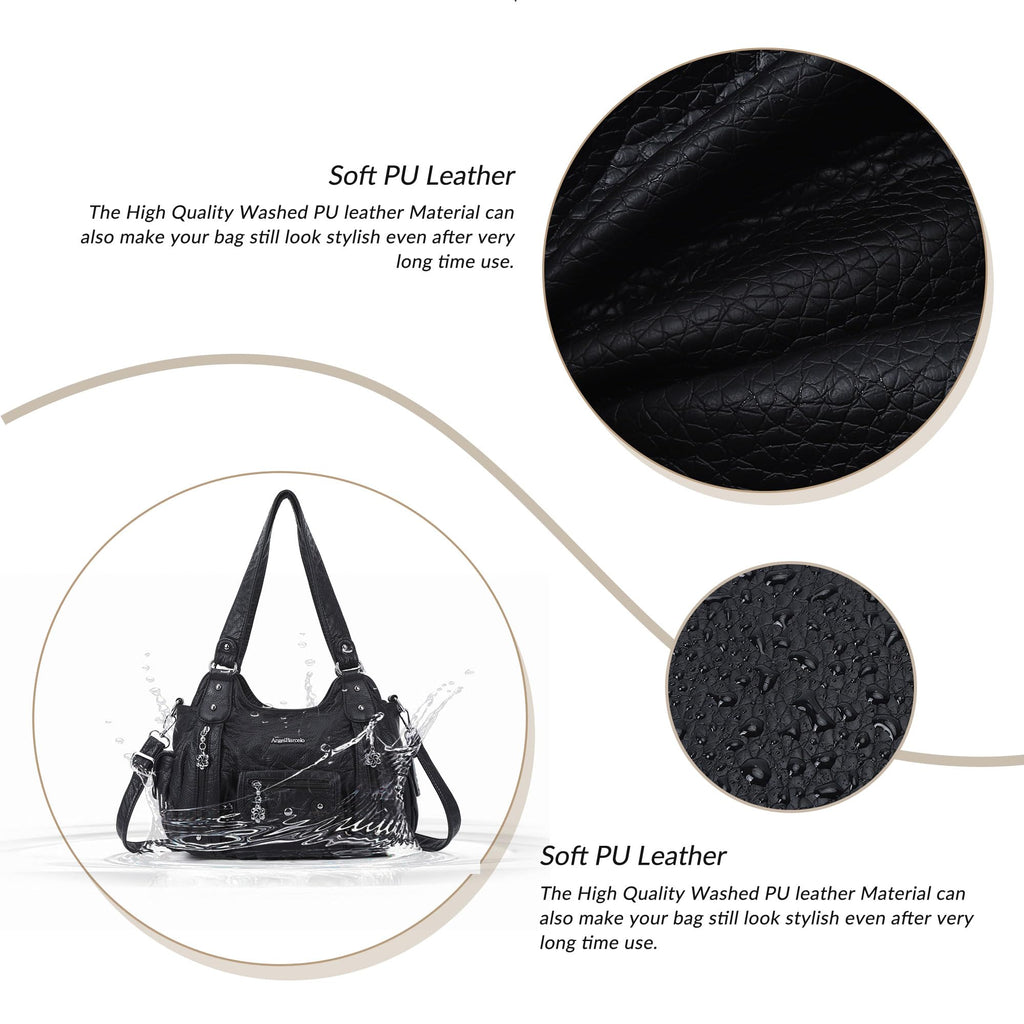 Angel Barcelo Purses for Women Soft PU Leather Shoulder Bag Crossbody Purse and Handbags