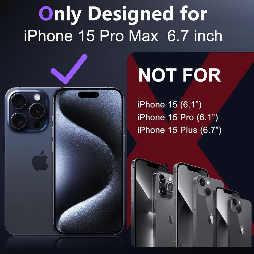 Designed for iPhone 15 Pro Max Case Clear, [Crystal Clear][Anti-Yellowing][Military-Grade Drop Protection] Slim Shockproof Protective Cover Phone Case for iPhone 15 Pro Max 6.7"