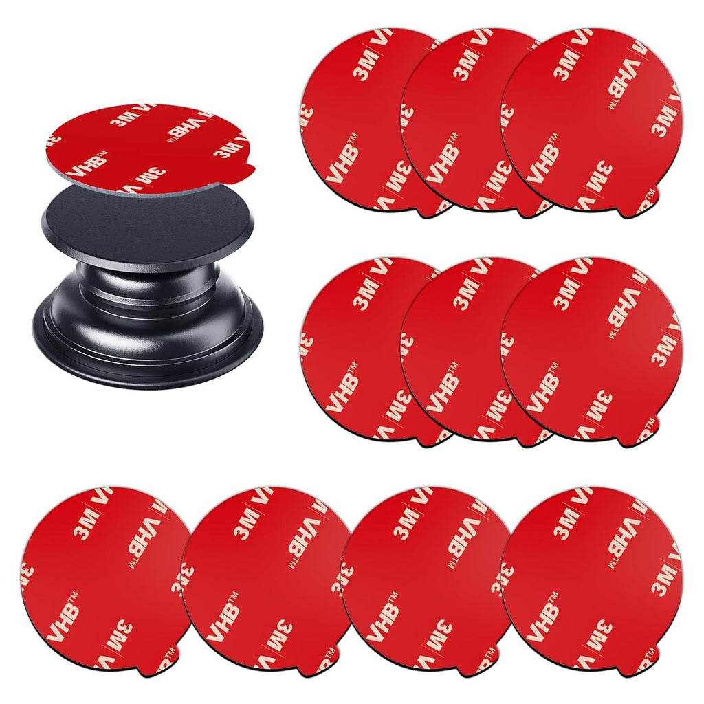 APPS2Car 3M VHB Adhesive Pads Replacement Tape, 4-Pack Double-Sided Mounting Pads for Magnetic Car Phone Mount, Sticky Sticker Tapes for Dashboard & Windshield Mounts - Grey