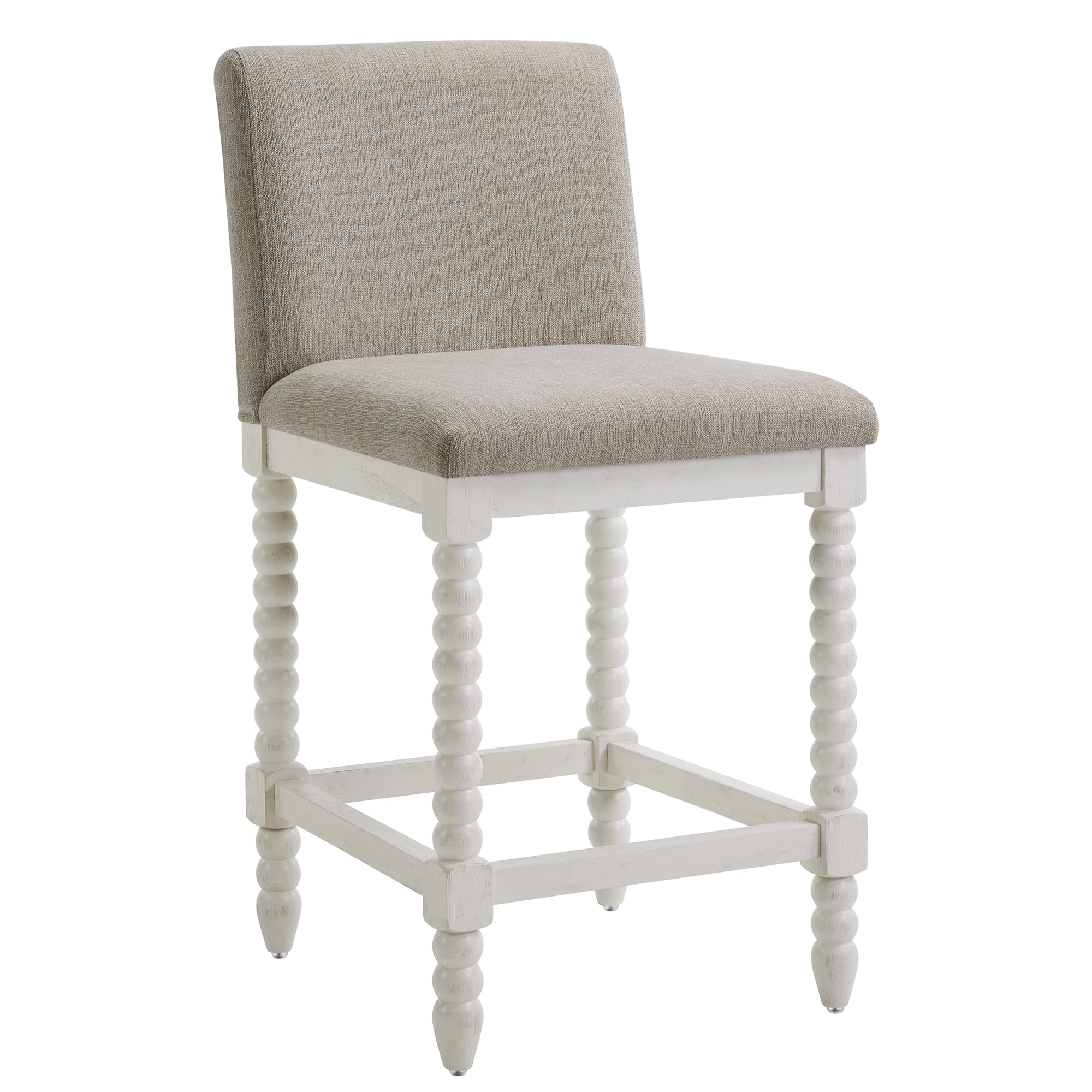 DUHOME Spindle Counter Stool with Padded Spring Seat,Wooden Bar Stools Farmhouse 26 Inch Counter Height Stools Chairs with Spindle Back for Kitchen Island