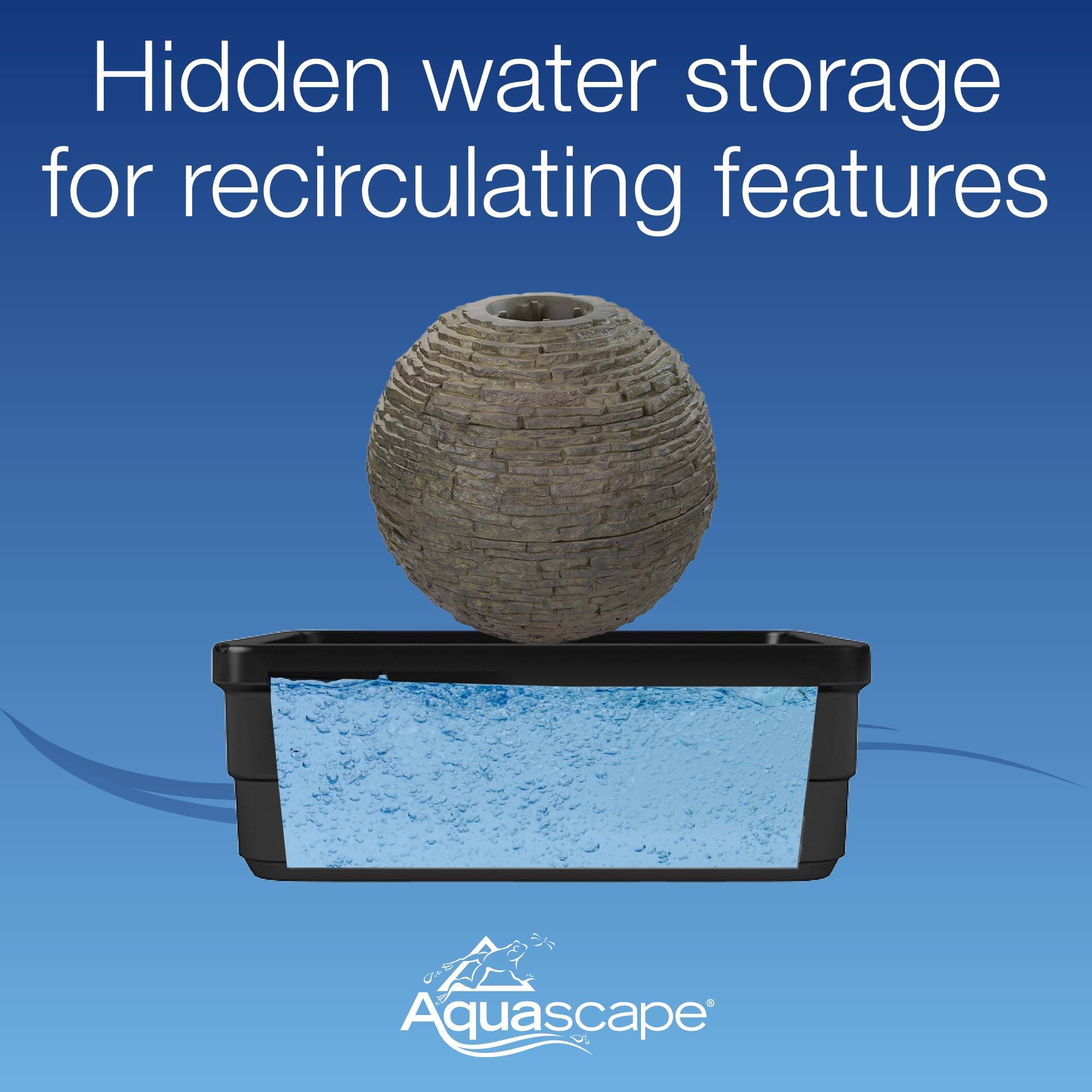 Aquascape AquaBasin 30 Fountain and Water Feature Basin for Landscape and Garden | 78223, Black, 27 Gallon