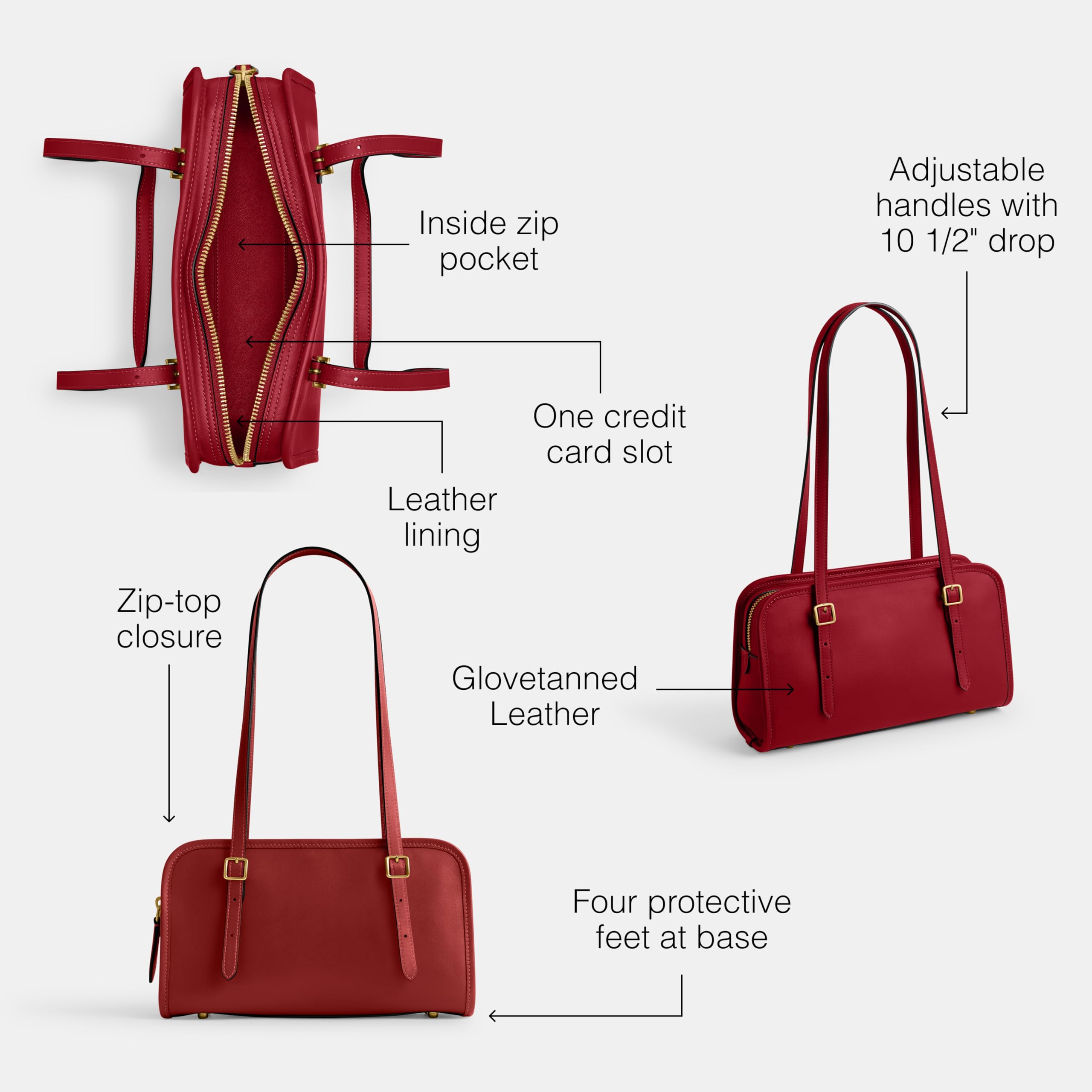 COACH Swing Zip Bag with Grommets