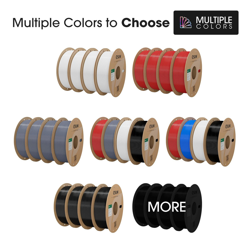 eSUN PLA+ Filament 1.75mm, 3D Printer Filament PLA Plus, Dimensional Accuracy +/- 0.03mm, 1KG Spool (2.2 LBS) 3D Printing Filament for 3D Printers, Cold White