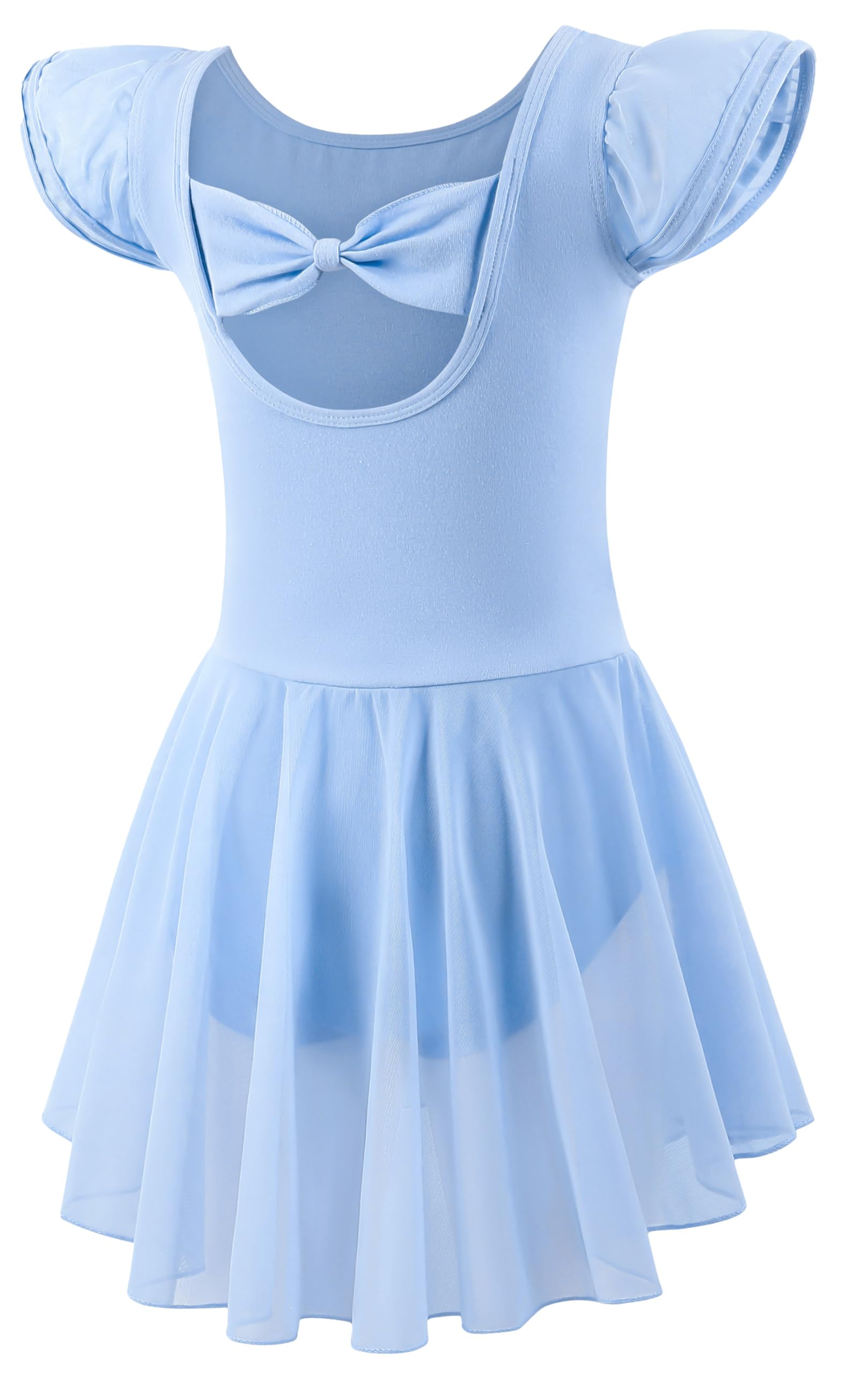 Mecceos Ballet Leotards for Girls Toddler Dance Leotards Short/Long Sleeve Skirt Ballerina Outfits