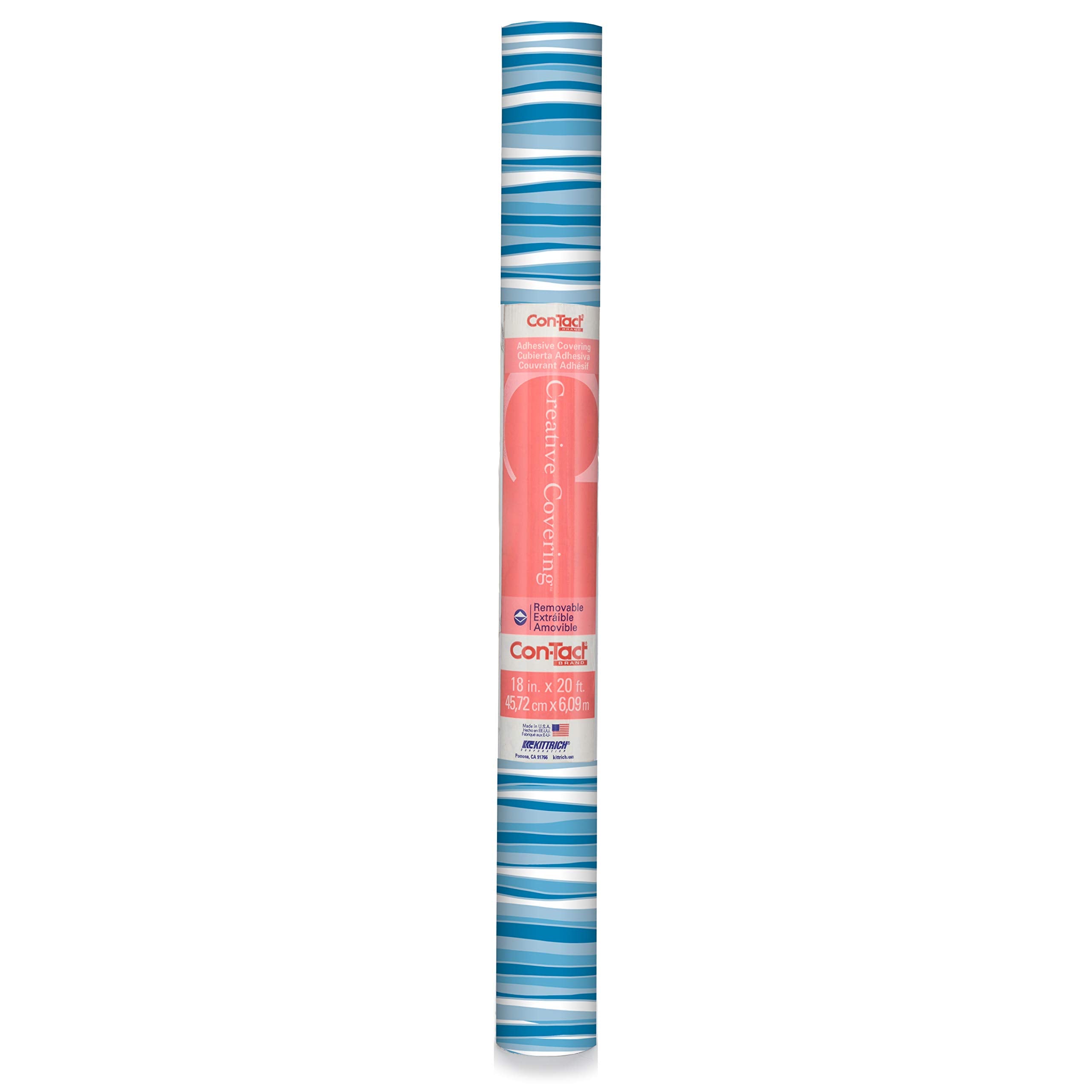 Con-Tact Brand Creative Covering, Self-Adhesive Shelf Liner, Multi-Purpose Vinyl Roll, Easy to Use and Apply, 18'' x 50', Abby Sage