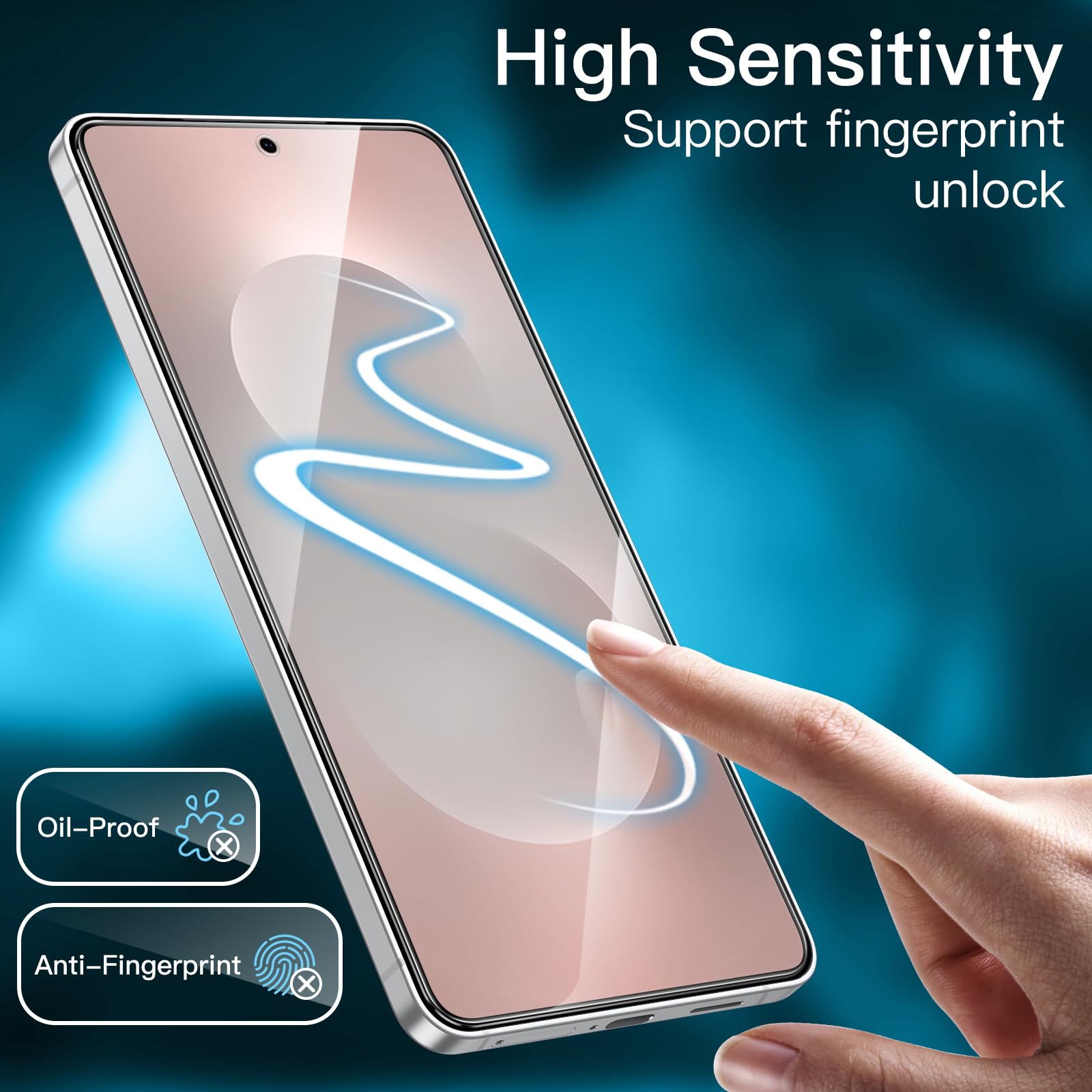 JETech Screen Protector for Samsung Galaxy S20 FE 6.5-Inch with Camera Lens Protector, Tempered Glass Film, Fingerprint ID Compatible, HD Clear, 2-Pack Each