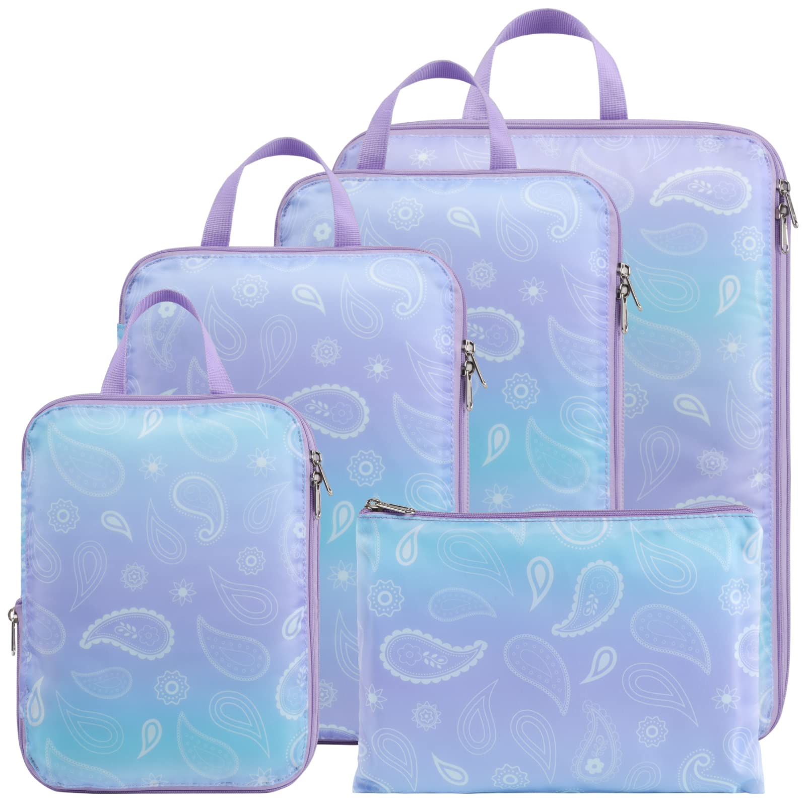 Cambond Compression Packing Cubes for Travel - Lightweight Expandable Travel Bags Luggage Organizers Travel Essentials Compression Cubes for Travel Space Saver for Carry on Suitcases Organizer
