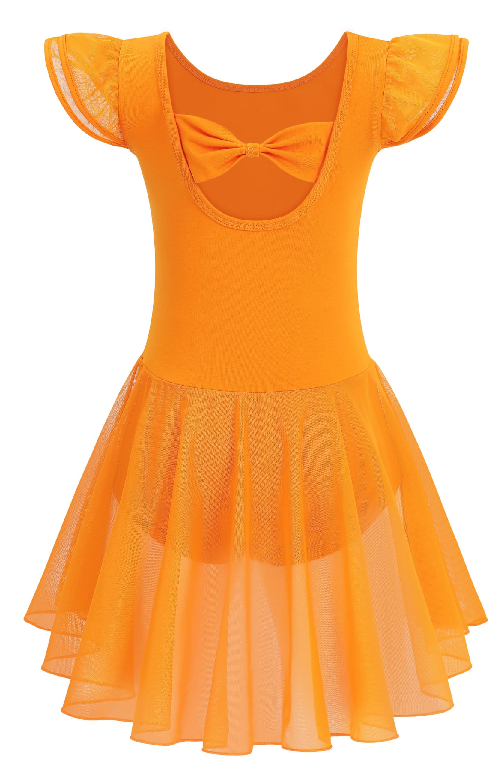 Mecceos Ballet Leotards for Girls Toddler Dance Leotards Short/Long Sleeve Skirt Ballerina Outfits
