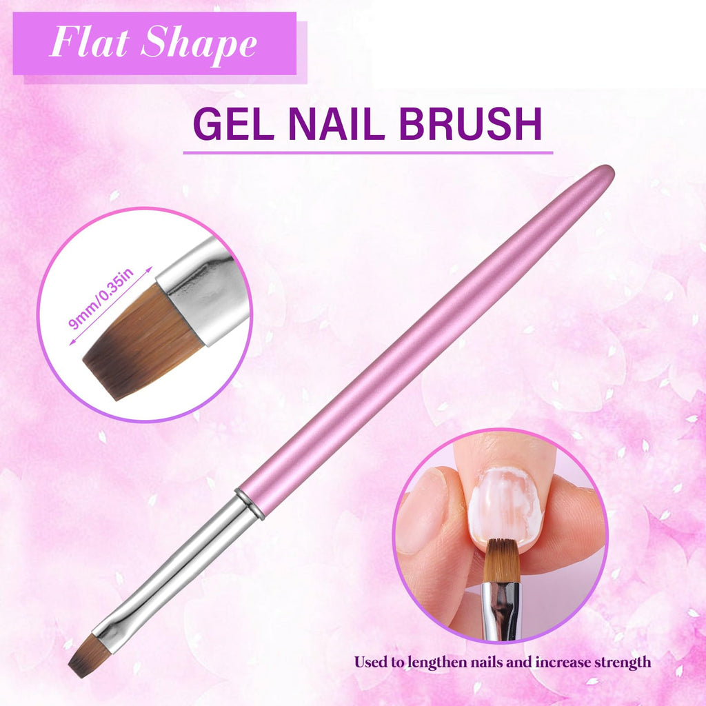 Nail Art Clean Up Brushes,Nail Brushes for Cleaning Polish Mistakes on the Cuticles, Acetone Resistant Nail Brush, Fingernail Cleaning Brushes for Nail Art and Designs (2 Pcs Round&Angled)