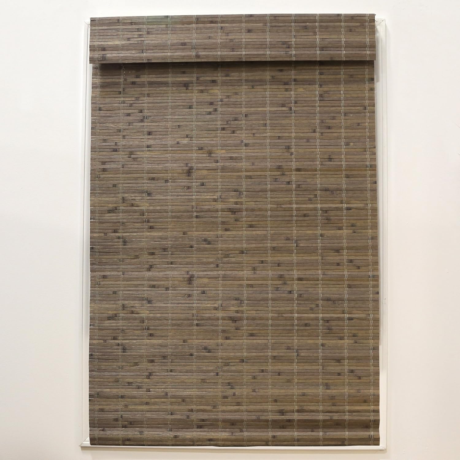 Radiance Cordless Bamboo Roman Shades for Windows - Flatstick Bamboo Blinds for Semi-Private Light Control - Easy to Lift & Fold Up Window Shades - Cocoa - 23 in. W x 64 in. L - (2216300E)