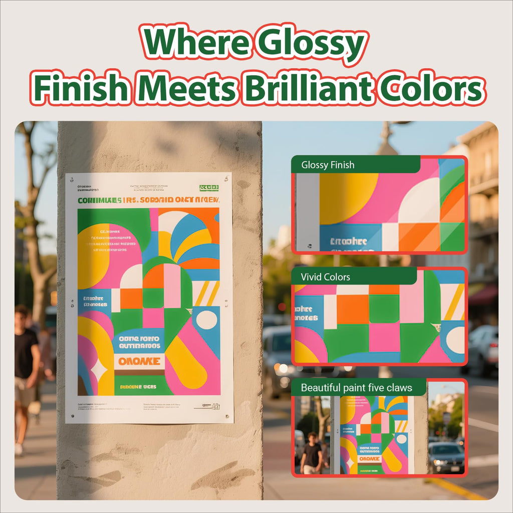 Uinkit Premium Glossy Inkjet Photo Paper - 4x6 Inch, 48lb 180gsm, 100 Sheets - Professional Photographic Quality, Dye Ink Compatible, High-Gloss Finish for Vivid Memories & Instant Prints