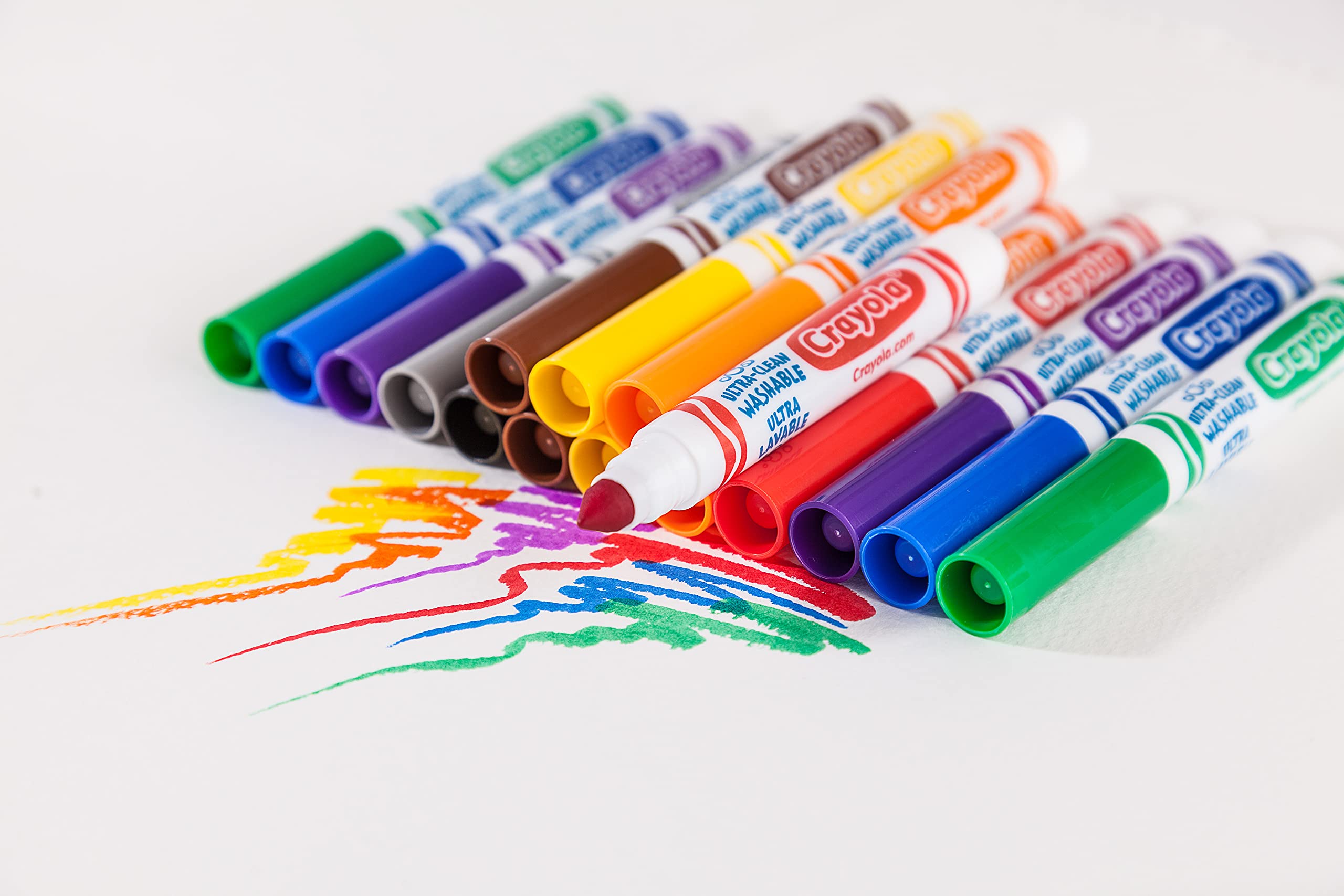 Crayola Ultra Clean Fine Line Washable Markers (40ct), School Supplies, Classroom Teacher Must Haves, Homeschool Essentials, Gifts for Kids, Ages 3, 4, 5