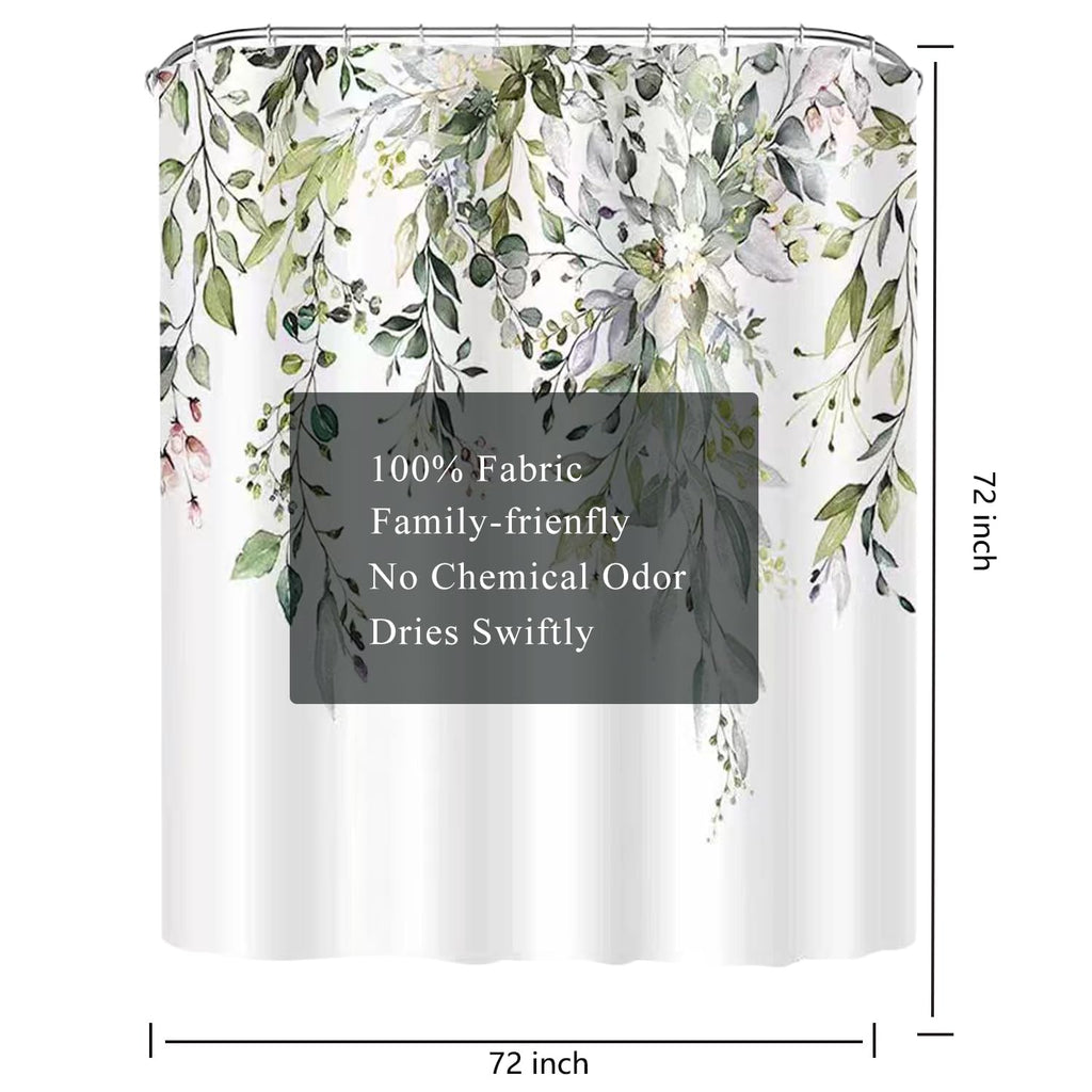 LLSCL Fabric Shower Curtain Liner with Magnets, Waterproof Hotel Quality, 72 x 72 Machine Washable