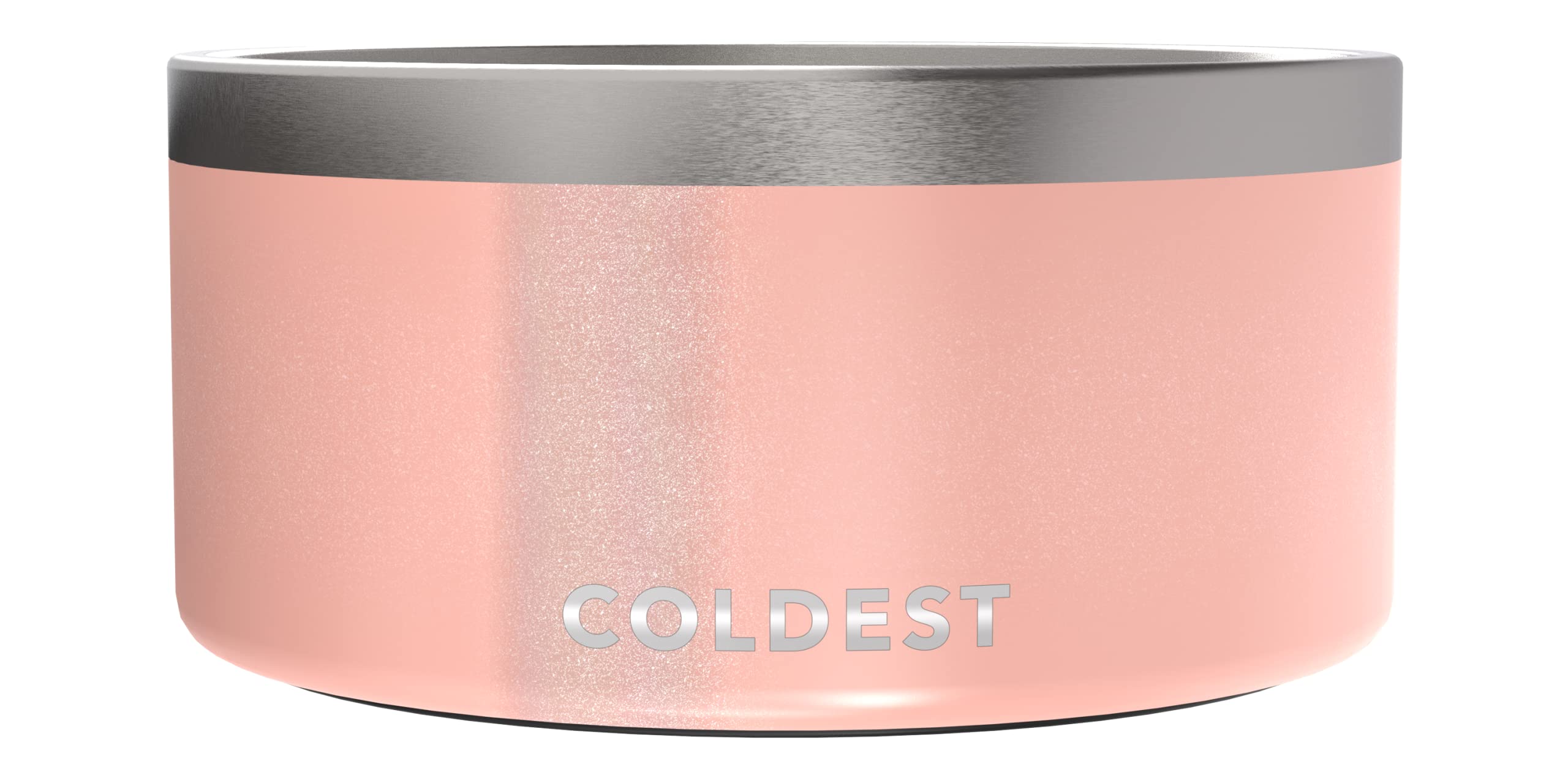 Coldest Dog Bowl - Anti Rust Metal, Non Slip, 3 Layers Insulated Stainless Steel Dog Bowls - Spill Proof & Heavy Duty - Water Bowl for Dogs, Cats & Pets, Dish Washer Safe (21 oz, Mars Red Glitter)
