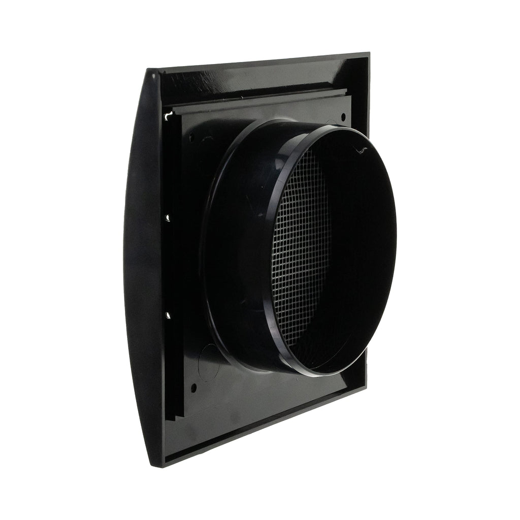 Repa Market 4 Inch Anthracite Dryer Vent Hood/Duct Cover for Walls or Ceiling/ABS Plastic Louvered Air Grille with Built-In Mesh Screen/Exhaust and Dryer Vent Covers for Indoor & Outdoor Use
