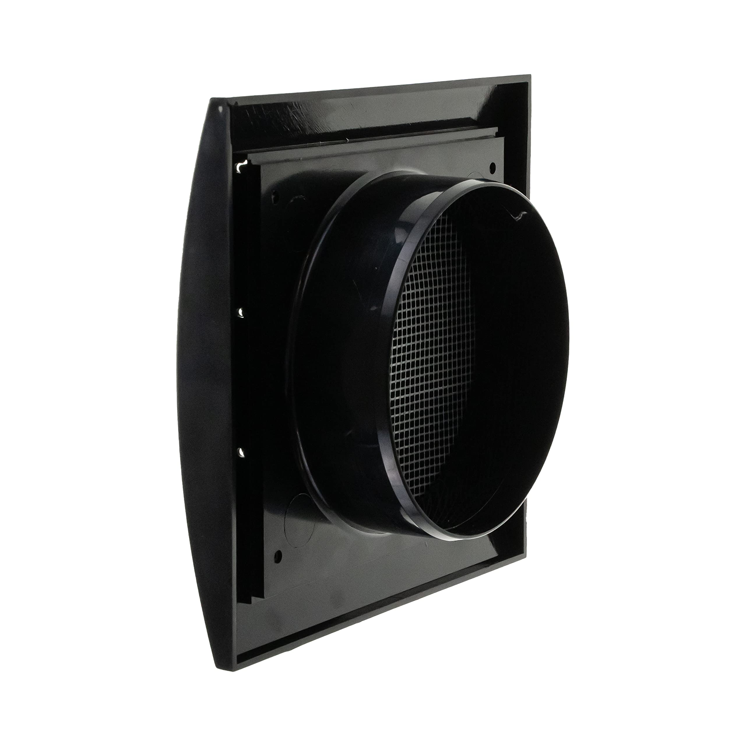 Repa Market 4 Inch Anthracite Dryer Vent Hood/Duct Cover for Walls or Ceiling/ABS Plastic Louvered Air Grille with Built-In Mesh Screen/Exhaust and Dryer Vent Covers for Indoor & Outdoor Use