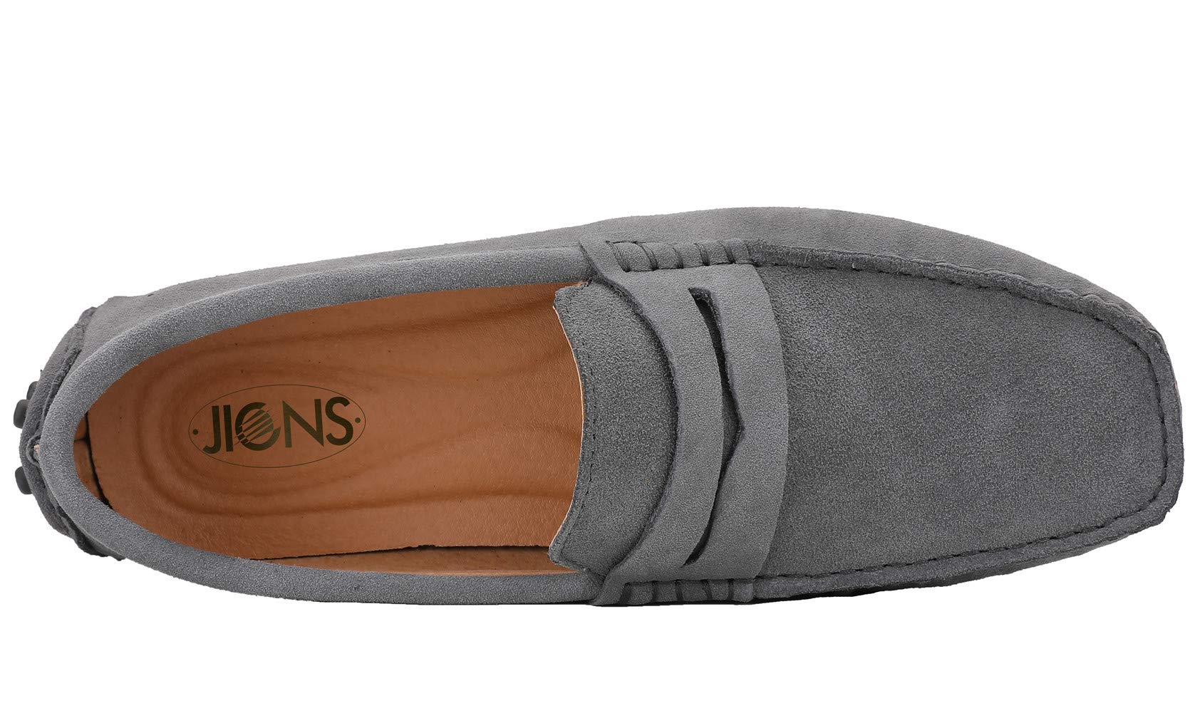 JIONS Mens Driving Penny Loafers Suede Moccasins Slip On Casual Dress Boat Shoes